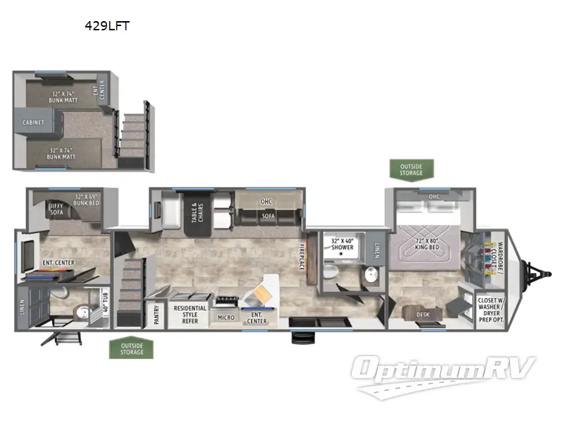 2026 Forest River Puma Vista 429LFT RV Floorplan Photo
