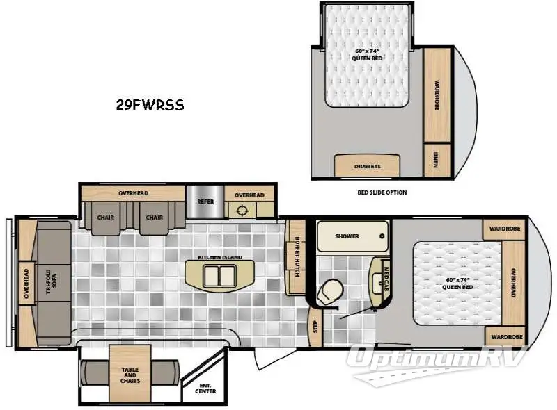 2015 Winnebago Towables Voyage 29FWRSS RV Floorplan Photo
