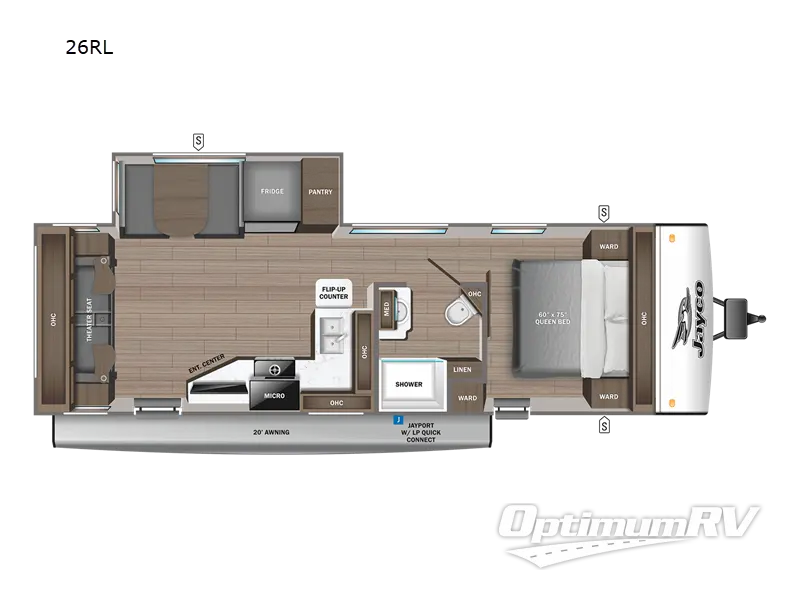 2023 Jayco Jay Feather 26RL Floorplan Photo