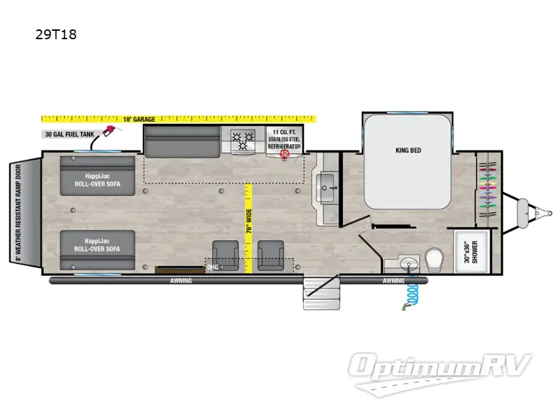2023 Alliance Valor 29T18 RV Floorplan Photo