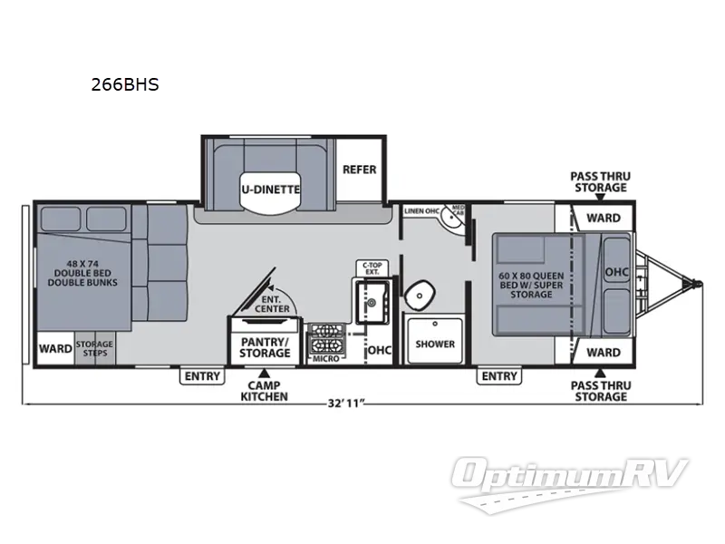2022 Coachmen Apex Ultra-Lite 266BHS Floorplan Photo