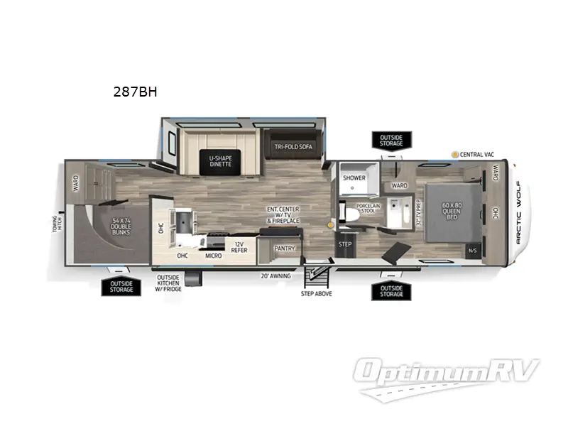 2026 Forest River Cherokee Arctic Wolf 287BH Floorplan Photo