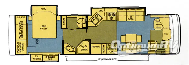 2006 Newmar Kountry Star Diesel KSDP 3509 RV Floorplan Photo