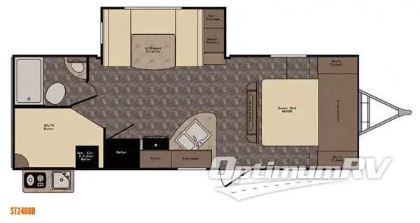 2017 CrossRoads Sunset Trail Super Lite ST240BH Floorplan Photo