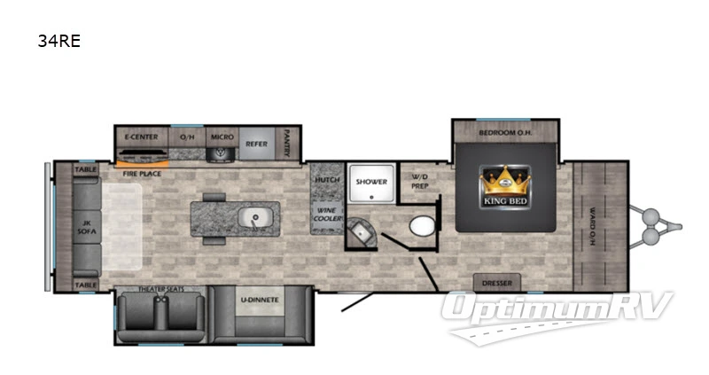 2021 CrossRoads Texan 34RE Floorplan Photo