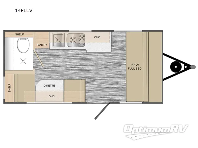 2023 Travel Lite Rove Lite 14FLEV RV Floorplan Photo