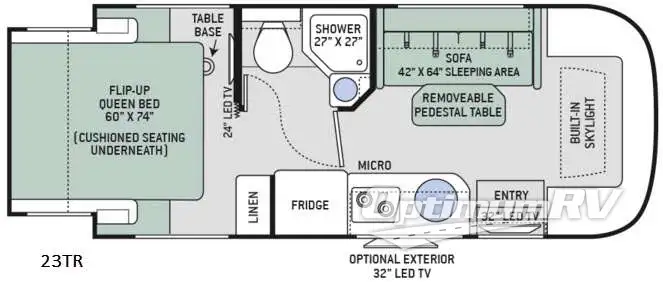 2016 Thor Gemini 23TR RV Floorplan Photo
