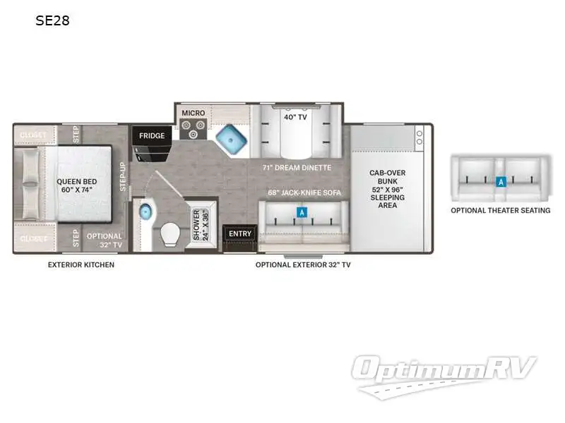 2023 Thor Quantum SE SE28 Ford RV Floorplan Photo