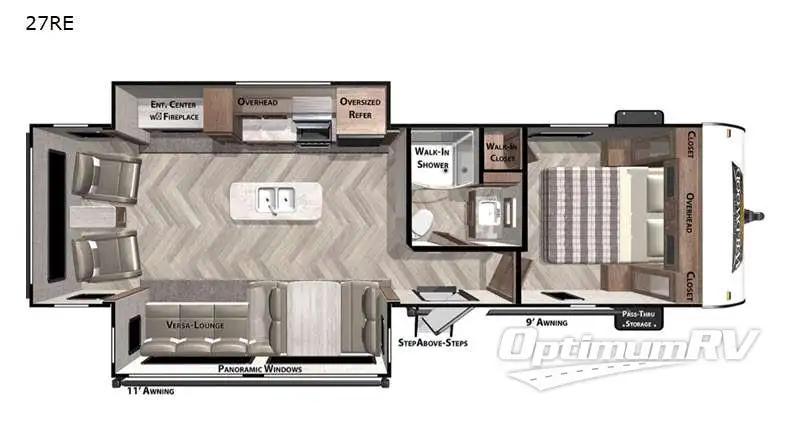 2021 Forest River Wildwood 27RE RV Floorplan Photo