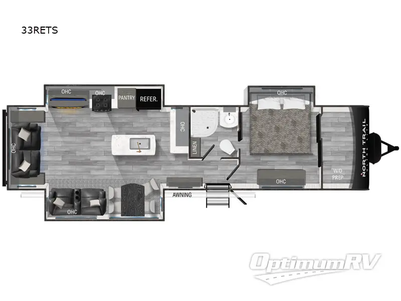 2023 Heartland North Trail 33RETS RV Floorplan Photo