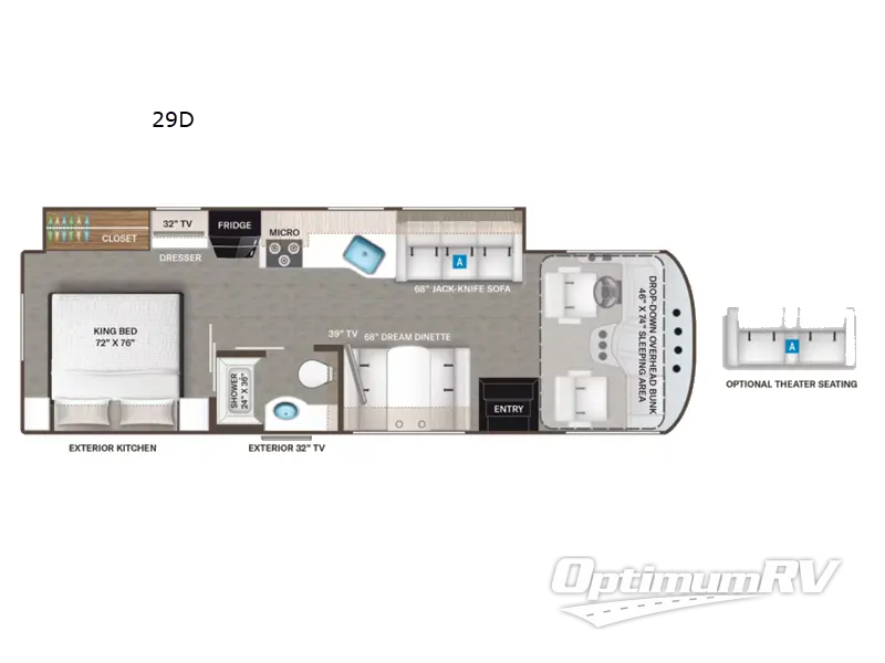 2023 Thor ACE 29D RV Floorplan Photo