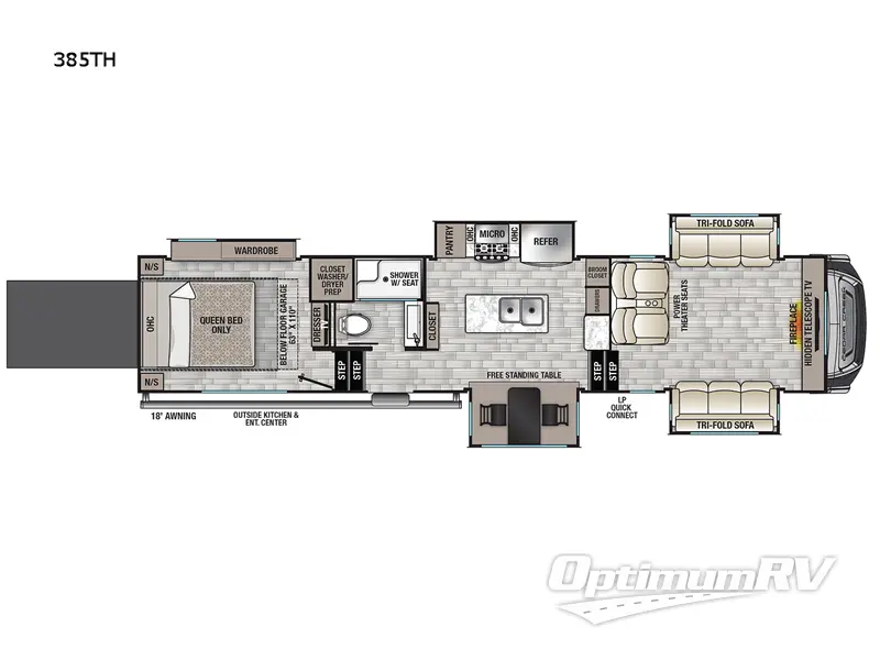 2022 Forest River Cedar Creek 385TH Floorplan Photo
