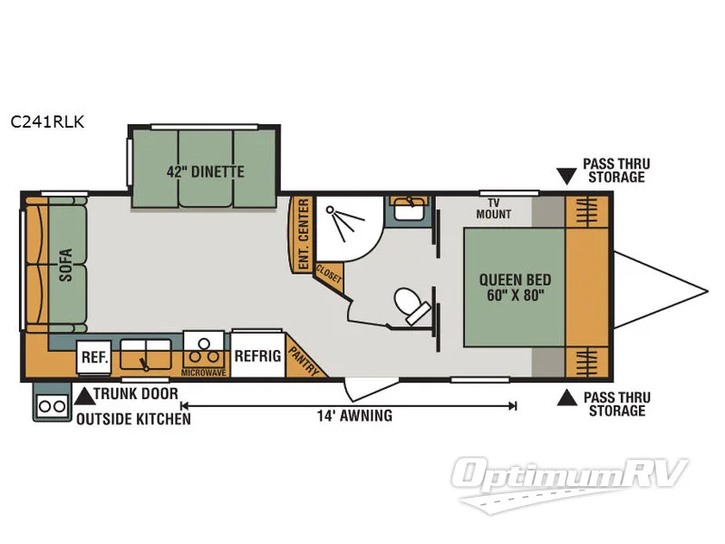 2018 KZ Connect C241RLK RV Floorplan Photo