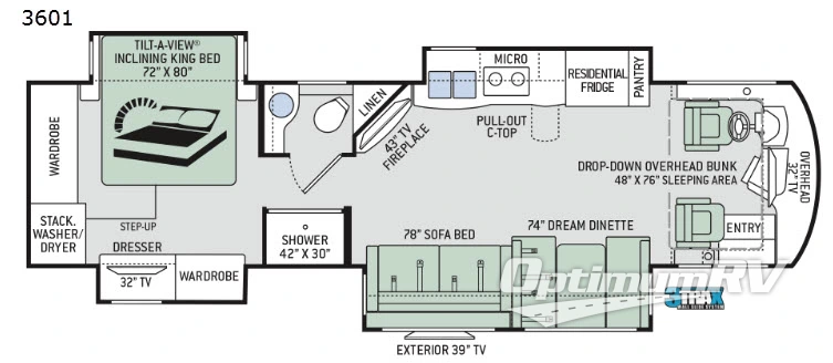 2019 Thor Aria 3601 Floorplan Photo