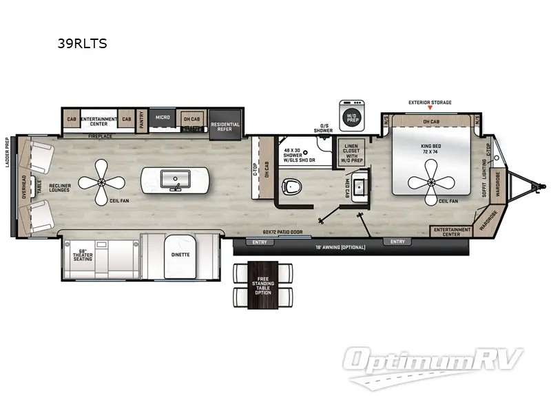 2024 Coachmen Catalina Destination Series 39RLTS RV Floorplan Photo