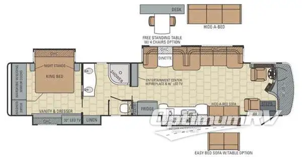 2015 Entegra Anthem 44DLQ RV Floorplan Photo