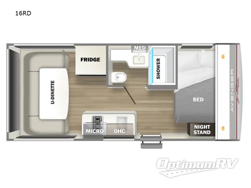 2025 Prime Time Avenger LT 16RD Floorplan Photo