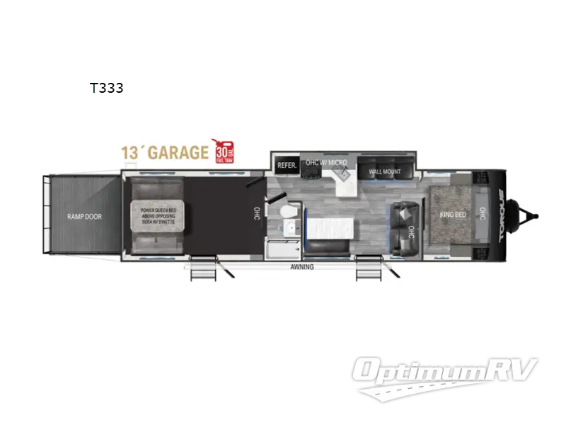 2024 Heartland Torque T333 RV Floorplan Photo