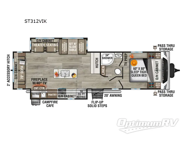 2026 Venture SportTrek ST312VIK Floorplan Photo