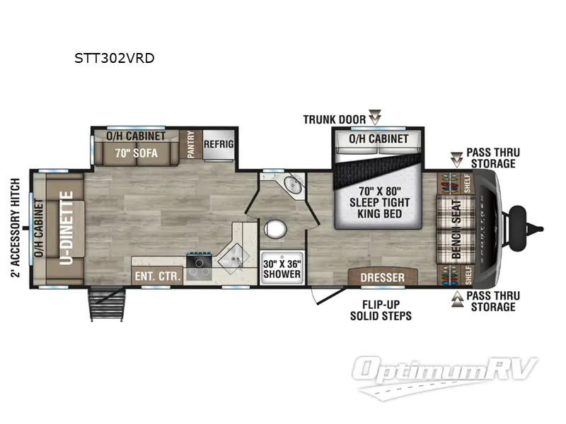2026 Venture SportTrek Touring Edition STT302VRD RV Floorplan Photo