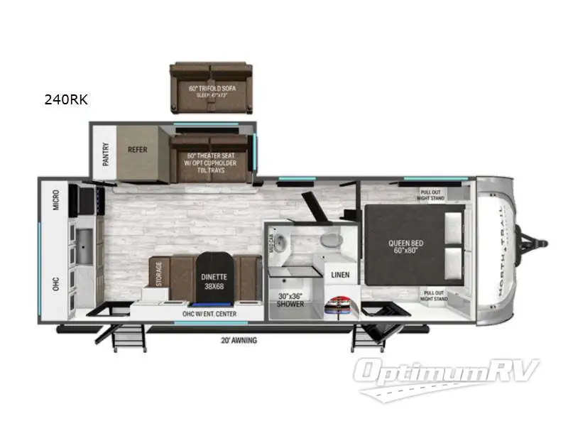 2026 Heartland North Trail 240RK RV Floorplan Photo