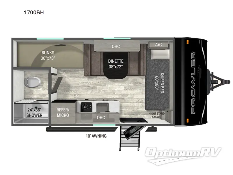 2027 Heartland Prowler 1700BH Floorplan Photo