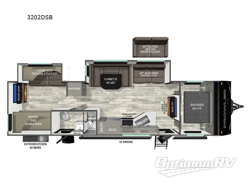 2027 Heartland Prowler 3202DSB RV Floorplan Photo