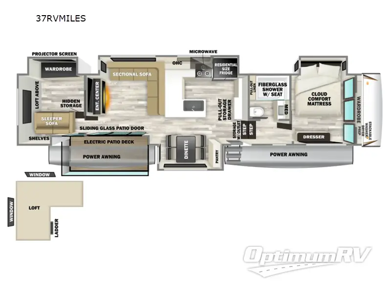2027 Forest River Sabre 37RVMILES RV Floorplan Photo