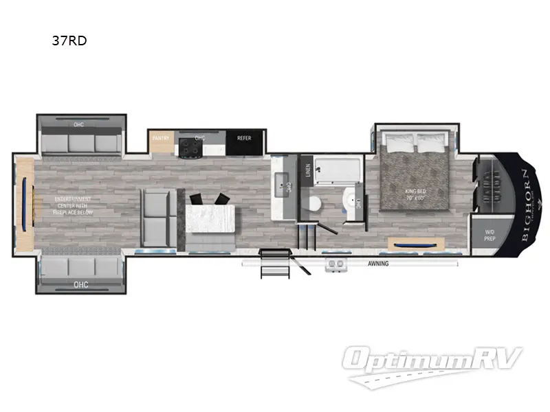 2024 Heartland Bighorn Traveler 37RD Floorplan Photo