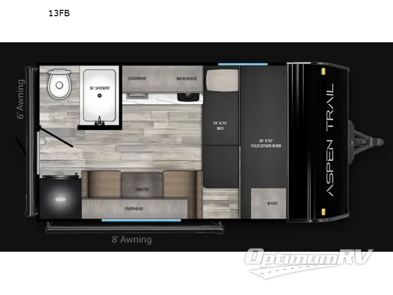 2026 Dutchmen Aspen Trail Mini 13FB RV Floorplan Photo