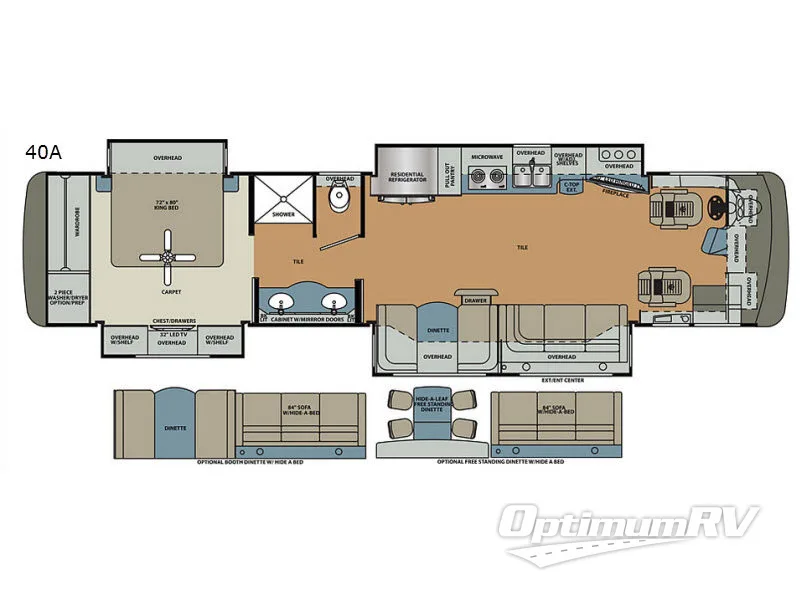 2017 Forest River Berkshire XL 40A Floorplan Photo