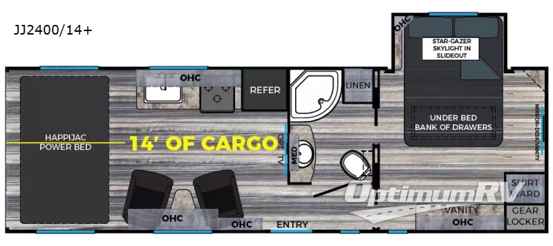 2019 Weekend Warrior Weekend Warrior Superlite JJ2400/14+ RV Floorplan Photo
