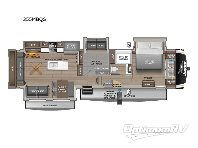 2025 Jayco Eagle 355MBQS RV Floorplan Photo