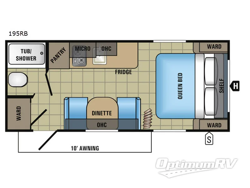 2018 Jayco Jay Flight SLX 195RB RV Floorplan Photo