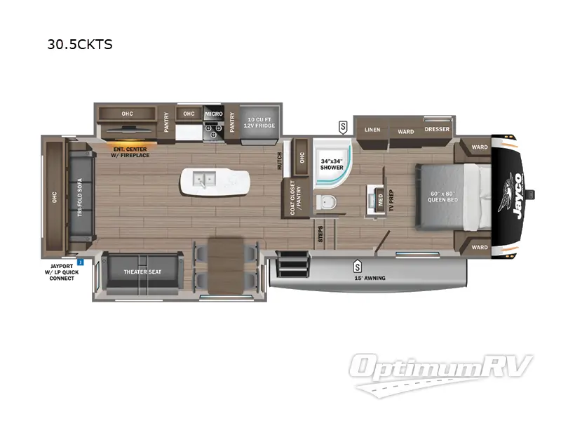 2023 Jayco Eagle HT 30.5CKTS Floorplan Photo