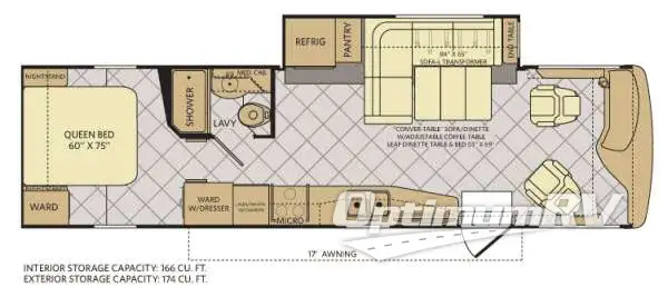 2013 Fleetwood Excursion 33A RV Floorplan Photo