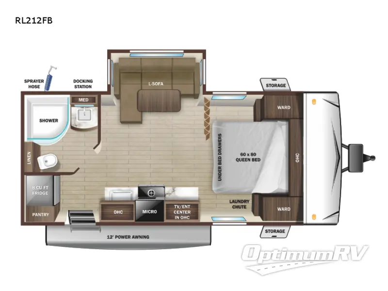 2022 Highland Ridge Range Lite RL212FB Floorplan Photo