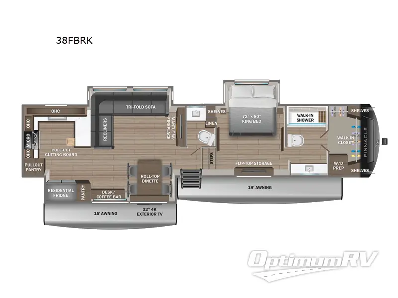 2025 Jayco Pinnacle 38FBRK RV Floorplan Photo