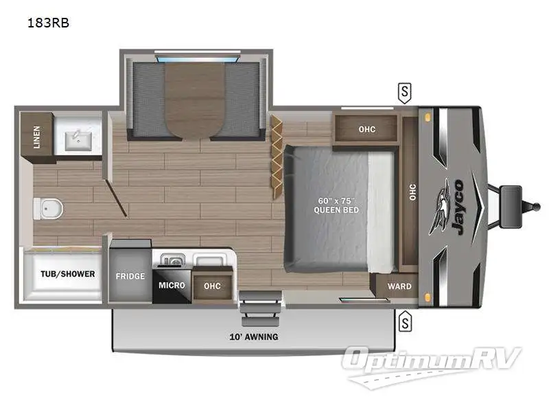 2023 Jayco Jay Flight SLX 183RB RV Floorplan Photo