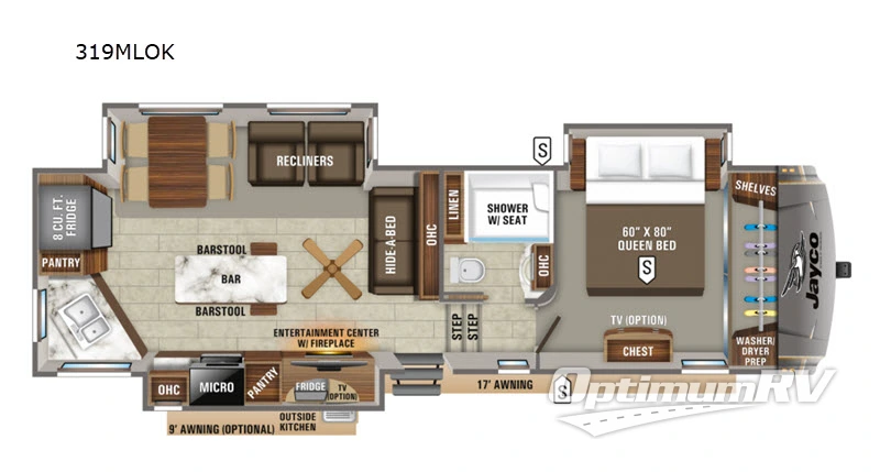 2019 Jayco Eagle 319MLOK RV Floorplan Photo