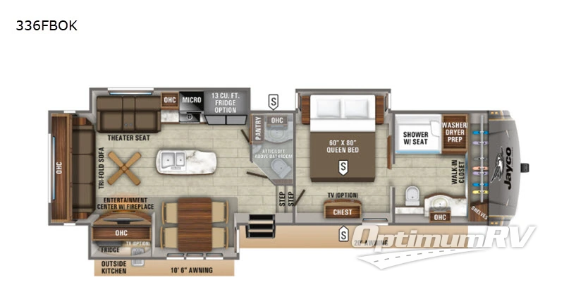 2020 Jayco Eagle 336FBOK RV Floorplan Photo