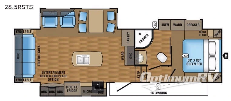 2017 Jayco Eagle HT 28.5RSTS RV Floorplan Photo