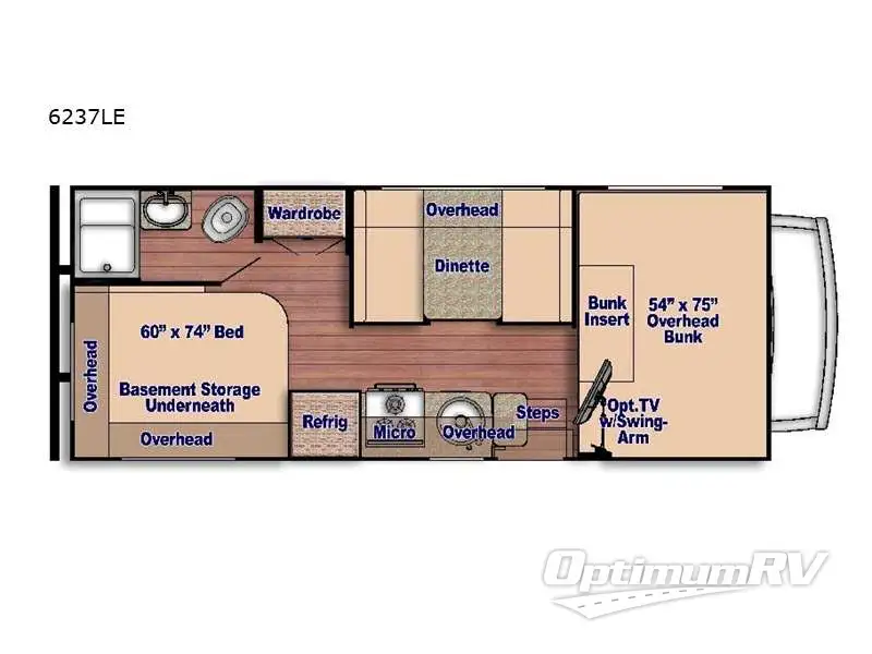 2021 Gulf Stream Conquest Class C 6237LE RV Floorplan Photo