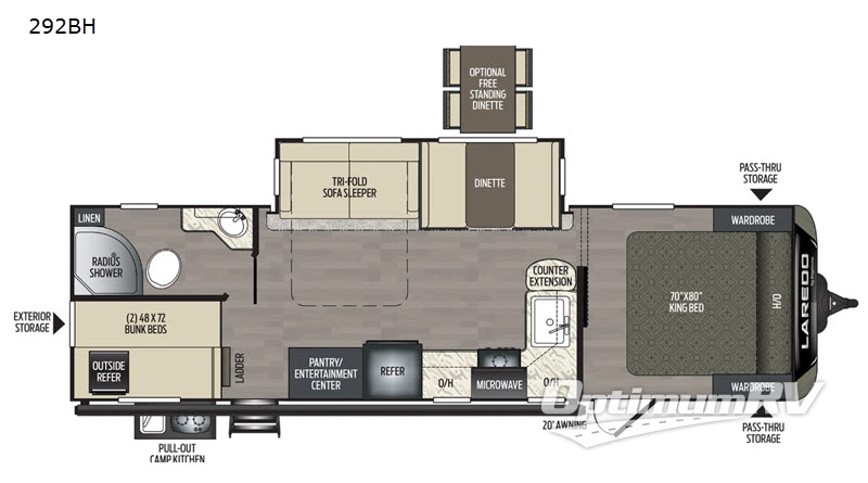 2020 Keystone Laredo 292BH RV Floorplan Photo