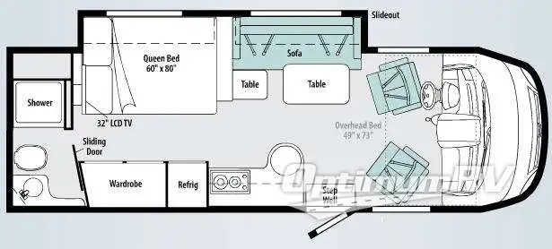 2010 Itasca Reyo 25R RV Floorplan Photo