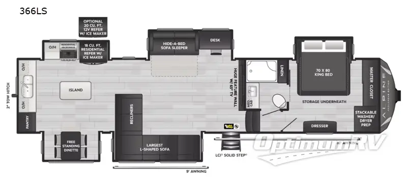 2025 Keystone Alpine Avalanche Edition 366LS RV Floorplan Photo