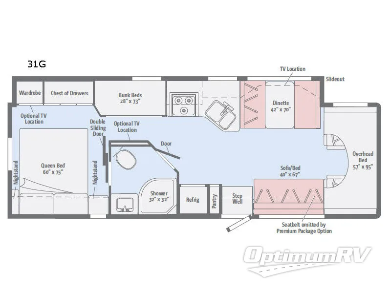 2019 Winnebago Spirit 31G RV Floorplan Photo