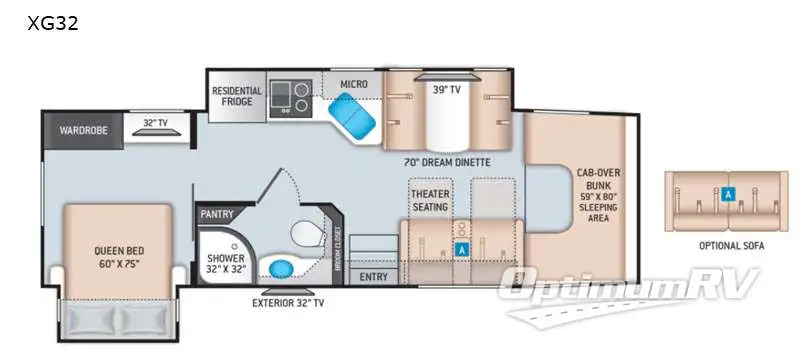 2021 Thor Omni XG32 RV Floorplan Photo
