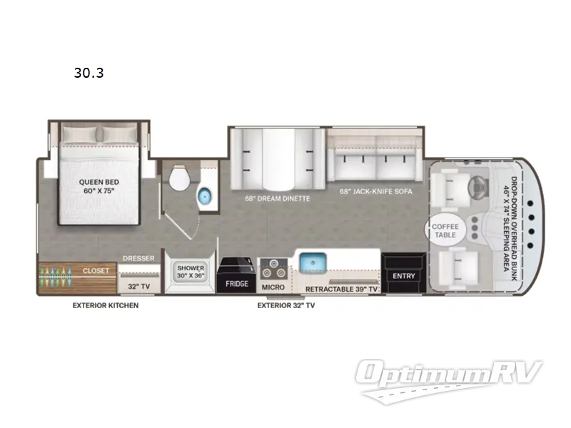 2022 Thor ACE 30.3 RV Floorplan Photo