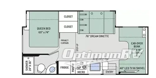 2018 Thor FREEDOM ELITE 24HE RV Floorplan Photo